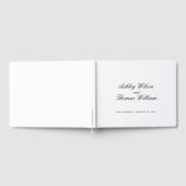 Moderne kalligrafie zwart wit bruiloft gastenboek (Volledig)