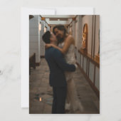 Moderne kalligrafie zwart-wit Save the Date Kaart (Achterkant)