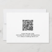 Moderne kalligrafie Zwart-wit Scan QR-code Save The Date (Achterkant)