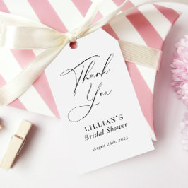 Moderne kalligrafie zwart-wit Vrijgezellenfeest Cadeaulabel