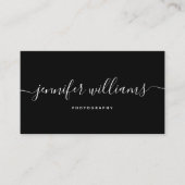 Moderne kalligrafie - zwarte fotografie | visitekaartje (Voorkant)