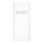 Moderne kalligrafie zwarte witte zalonlijst reclamekaart (Achterkant)