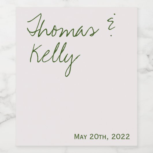 Moderne kalligrafielabel wijn etiket (Enkel label)