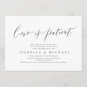 Moderne kalligrafieminimaliserende weddenschap kaart