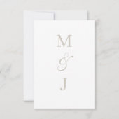 Moderne kalligrafieminimalisme RSVP (Achterkant)