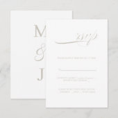 Moderne kalligrafieminimalisme RSVP Kaartje (Voorkant / Achterkant)