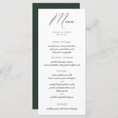 Moderne kalligrafieminimalistische menu (Voorkant / Achterkant)