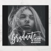 Moderne kalligrafieminimentatie voor volledige fot sparkling wijnetiket (Enkel label)