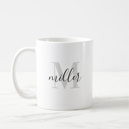 Moderne kalligrafiemonogram koffiemok (Links)