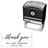 Moderne kalligrafiescript Dank u Weddenschap Zelfinktende Stempel (In situ)