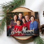 Moderne kalligrafiescript Feliz Navidad Foto Briefkaart<br><div class="desc">Moderne kalligrafie Script Feliz Navidad Familie Foto Merry Christmas Holiday Briefkaart</div>