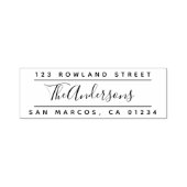 Moderne kalligrafiescript Gespleten het Adres van  Zelfinktende Stempel (Design)