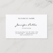 Moderne kalligrafiescript minimalistisch legant Pl Visitekaartje (Achterkant)