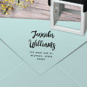 Moderne kalligrafiescript Return Address Stamp Zelfinktende Stempel