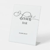 Moderne kalligrafiescript Weddenschap Reclamebord Met Voetstuk (Voorkant)