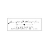 Moderne kalligrafiescript Weddenschap Zelfinktende Stempel (Design)