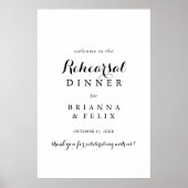 Moderne kalligrafieserepetitie binnenste welkomstt poster (Voorkant)