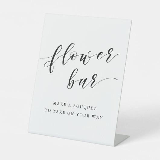 Moderne kalligrafiesurk reclamebord met voetstuk (Voorkant)