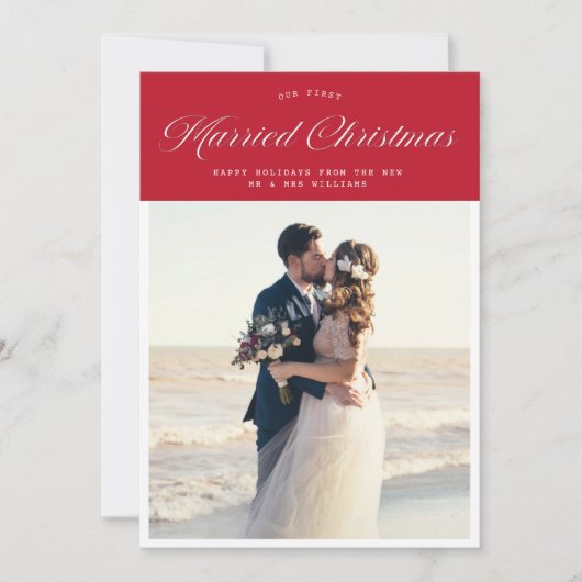 Moderne kalligrafiesvakantieaankondiging feestdagenkaart (Voorkant)