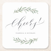 Moderne kalligrafietoestellen voor de bruinachtige kartonnen onderzetters (Voorkant)