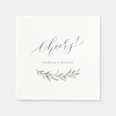 Moderne kalligrafietoestellen voor de bruinachtige servet (Voorkant)