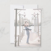 Moderne kalligrafische 2 foto-bruiloft - Hartelijk Bedankkaart (Achterkant)