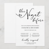 Moderne kalligtapijtrepetitie met handschrift kaart (Voorkant / Achterkant)