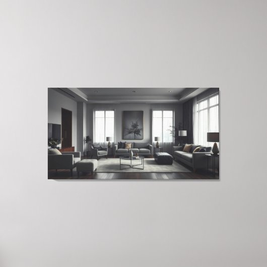 Moderne kamerinterieurontwerp canvas afdruk (Voorkant)