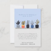 Moderne kamerplant bruiloft dank u kaart (Voorkant)