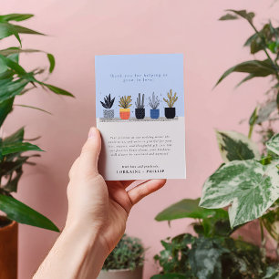 Moderne kamerplant bruiloft dank u kaart