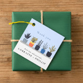 Moderne kamerplant dank u bruiloft gunst zak bedankjes labels