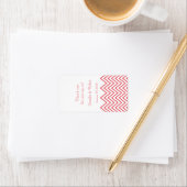 Moderne kamperfoelie Chevron Bruiloft Lip Balm Lab Etiket (Insitu)