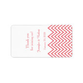 Moderne kamperfoelie Chevron Bruiloft Lip Balm Lab Etiket (Voorkant)