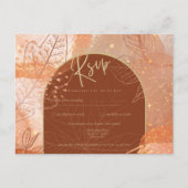 Moderne Kaneel Terracotta Herfst Bruiloft Briefkaart (Voorkant)