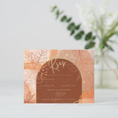 Moderne Kaneel Terracotta Herfst Bruiloft Briefkaart (Staand voorkant)