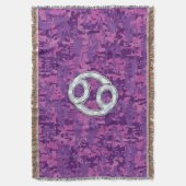 Moderne kankerdiercode op roze digitale camo deken (Voorkant Verticaal)