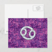 Moderne kankergezwel roze digitale camouflage briefkaart (Voorkant / Achterkant)