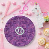 Moderne kankergezwel roze digitale camouflage papieren bordje (Feest)