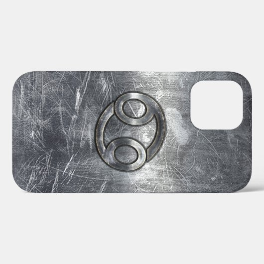 Moderne kankerinloggen in de Silver Metal Style Case-Mate iPhone Case (Achterkant (horizontaal))