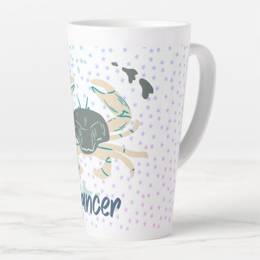 Moderne kankerkrab Zodiac Latte Mok (Rechterhoek)