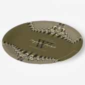 Moderne  kant bruiloft speciale evenementen papieren bordje (Gekanteld)