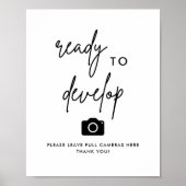 Moderne kant-en-klare ontwikkelbare wegwerpcamera  poster (Voorkant)