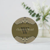 Moderne  Kant Jubileum Celebration Round Kaart (Staand voorkant)