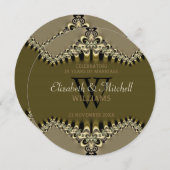 Moderne  Kant Jubileum Celebration Round Kaart (Voorkant / Achterkant)