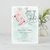 Moderne kant omhoog je schaatsen schaats kaart (Staand voorkant)