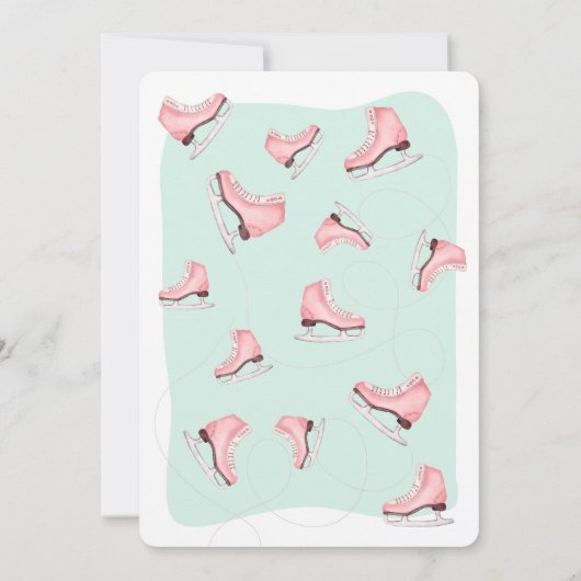 Moderne kant omhoog je schaatsen schaats kaart (Achterkant)