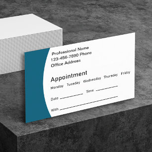 Moderne Kantoor Afspraakherinnering Visitekaartjes Afsprakenkaartje