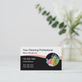 Moderne Kantoor Cleaning Services Visitekaartje (Staand voorkant)