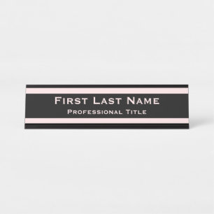 Moderne Kantoor Desk Name Bord Light Pink Bureau Naambordje
