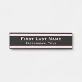 Moderne Kantoor deurmerken Lichtroze Deurbordje (Voorkant)